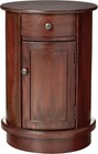 26  Cherry Finish Side Table Cabinet Vintage Home Decor Comfort Drawer Storage