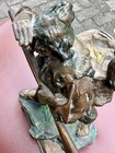 Vintage 1920s Pompeian Bronze Robinson Crusoe Bookends     Pair