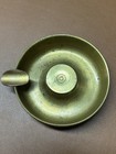 Mcm Vintage Brass Cigar Ashtray Grooved Rest   Ash Basin Heavy 4   
