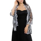Women   s Moon Star Pashmina Wrap For Evening Wedding Moon Star Black silver