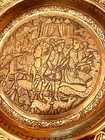 Beautiful Vintage 8 5  Middle Eastern Decorative Handmade Tinned Copper Plate