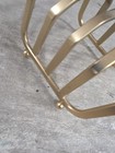 Vintage Brass Footed Letter Note Bill Napkin Holder Divider Organizer Handle