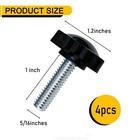 4 Pcs 0 3125 1 Inch 18 Thread Star Knob With Bolts For Umbrella Base