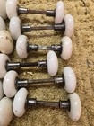 Lot Of 12 Vintage Porcelain  Door Knobs White  Antique