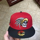 New Era Mexico Aztec Skull Chief Bred Metallic Fitted Size 7 5 8 Hat Cap
