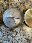 Antique French Pocket Compass Made In France Hinged Hunter Case Vintage Brass