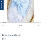 The Beaufort Bonnet Company Bow Swaddle Breakers Blue Seersucker
