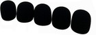 Tetra-teknica Dffz5p-blk Ball Type Microphone Windscreen Color Black 5-pack New