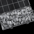 500pcs Half Cover Coffin Nail Tips - Acrylic Nail Tips   10 Size Clear Ballerina