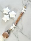 Personalised Dummy Clip Bow   Soother Holder   Pacifier Chain