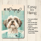 Shih Tzu Funny Bathroom Sign Are You Pooping Bath Tsu Dog Metal Toilet Wall Art