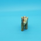 Vintage Hand Carved Multi Tone Green Onyx Marble Elephant Figurine