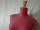Vtg Dress Form L Fabric Covered Red Maroon Rome Italy No Base 1969 Bust 39in
