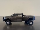 1 64 Custom Lifted Greenlight Ram 1500 Dually-gunmetal With Brush Guard