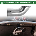 3  Id Inlet Turn Down Exhaust Pipe T304 Stainless Steel Surface 3  Inlet