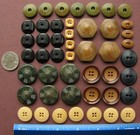 Antique Vintage Vegetable Ivory Buttons Vi 47 Pcs Sets Pairs Matching   Lot 3