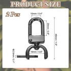0 6  Swivel Clasp Hooks  2 Pcs D Ring Detachable Snap Hook  Black