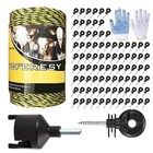 Upgraded Electric Fence Poly Wire 656 Feet 200 656 Feet Wire 100 Insulator