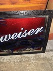 Budweiser Wood Framed Bar Wall Beer Sign Mirror Large 33 5  Great American Lager