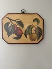 Vintage Botanical Fruit Wall Plaque Rustic Wooden Decor Granny Cottage Core