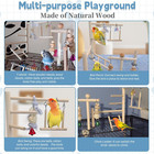 Bird Playground Parrot Play Gym Parakeet Cage Play Stand Wooden Perches Playpen 