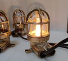 Original Vintage Nautical Marine Ship Brass Small Passage Light  lot Of 4 Pc 
