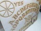 16  Wooden Ouija Board   Planchette W  Wiccan Symbols Engraved On Wood