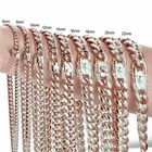 6-18mm Heavy Women Mens Miami Cuban Link Chain Silver Stainless Steel Necklace