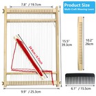 Wooden Multi-craft Weaving Loom Kit 15 5  H X 9 85  W Large Weaving Frame Loo   