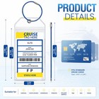 Cruise Luggage Tags Holders 6-pack  Essentials 2026 Extra Large  Clear