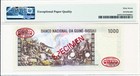 Banco Nacional Guinea-bissau 1000 Pesos 1978 Specimen Pmg  67epq