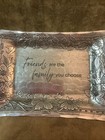 Vintage Wendell August  Hammered Aluminum Tray Friends Are The Family You Choose