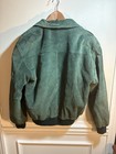 Vintage Repertoire Suede Leather Bomber Aviator Flight Jacket Mens M Map Lined