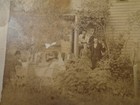 Antique 19th Century Victorian  People Outside On The Front Of The House Photo