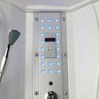 Freestanding Rectangular Steam Shower With Jetted Tub In White
