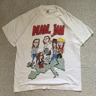 Pearl Jam  world Jam  1991 Europe Tour Cities Graphic Band Tee White Size L