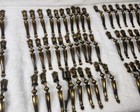 Vintage National Lock Thumb Handle Brass Handles Door Pulls Fo-3800-ab 3  Cc