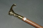 Vintage Antique Solid Brass Cat Head Handle Designer Look Wooden New Cane Stick
