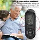 New Portable Mini Fm Radio Digital Pocket Handy Lcd Fm Radio With Earphone Gifts