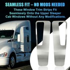 For Kenworth T680-t880 Upper Sleeper Window Trims Cover 1-pair  Stainless Steel