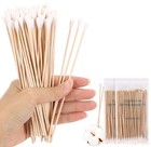 100 Count Cotton Swabs 6 Inch Long Wooden Sticks Cleaning Applicators                         