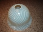 Antique French Glass Opalescent Swirl Lamp Light Shade Excellent Condition    