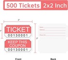 500 L Raffle Tickets  Red 4 Color Selection   Double Rolls  Ticket For Events  E