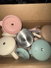 Baby Sippy Cups 7 4 Oz Spill Proof Toddler Straw Pink green beige brown