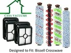 Replacement Main Brush Rollor Hepa Filter Kit For Bissell Crosswave 1785 Series