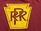 Vintage 1980   s Pennsylvania Railroad Men   s Maroon T-shirt - Large