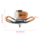 72cc Post Hole Digger Gas Powered Earth Auger Borer Fence Ground Drill 3 Bits