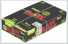Raw Black Organic Hemp Rolling Papers - Sealed Box 1 1 4 Size - 24 Packs 