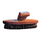 Antique Leather-backed Brush Horse Grooming Hand Brush Circa Ww1