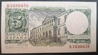 1954 Spain 5 Pesetas P146a  R7039678 